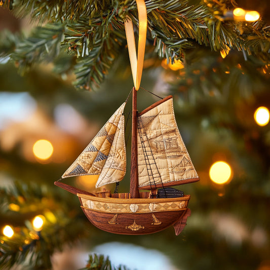 Tall Ship Christmas Voyage WN2411087CL Christmas Ornament
