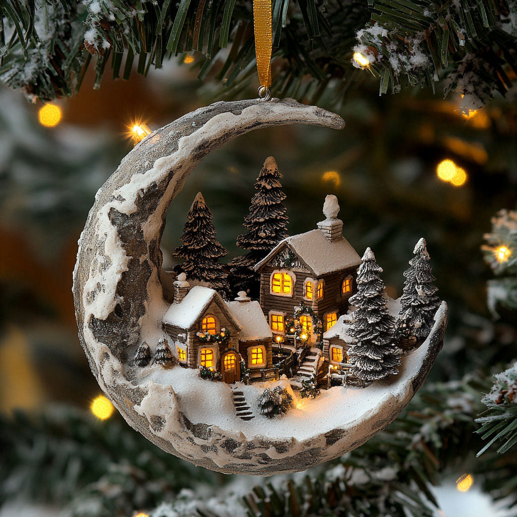 Golden Night Village WN2911046CL Christmas Ornament