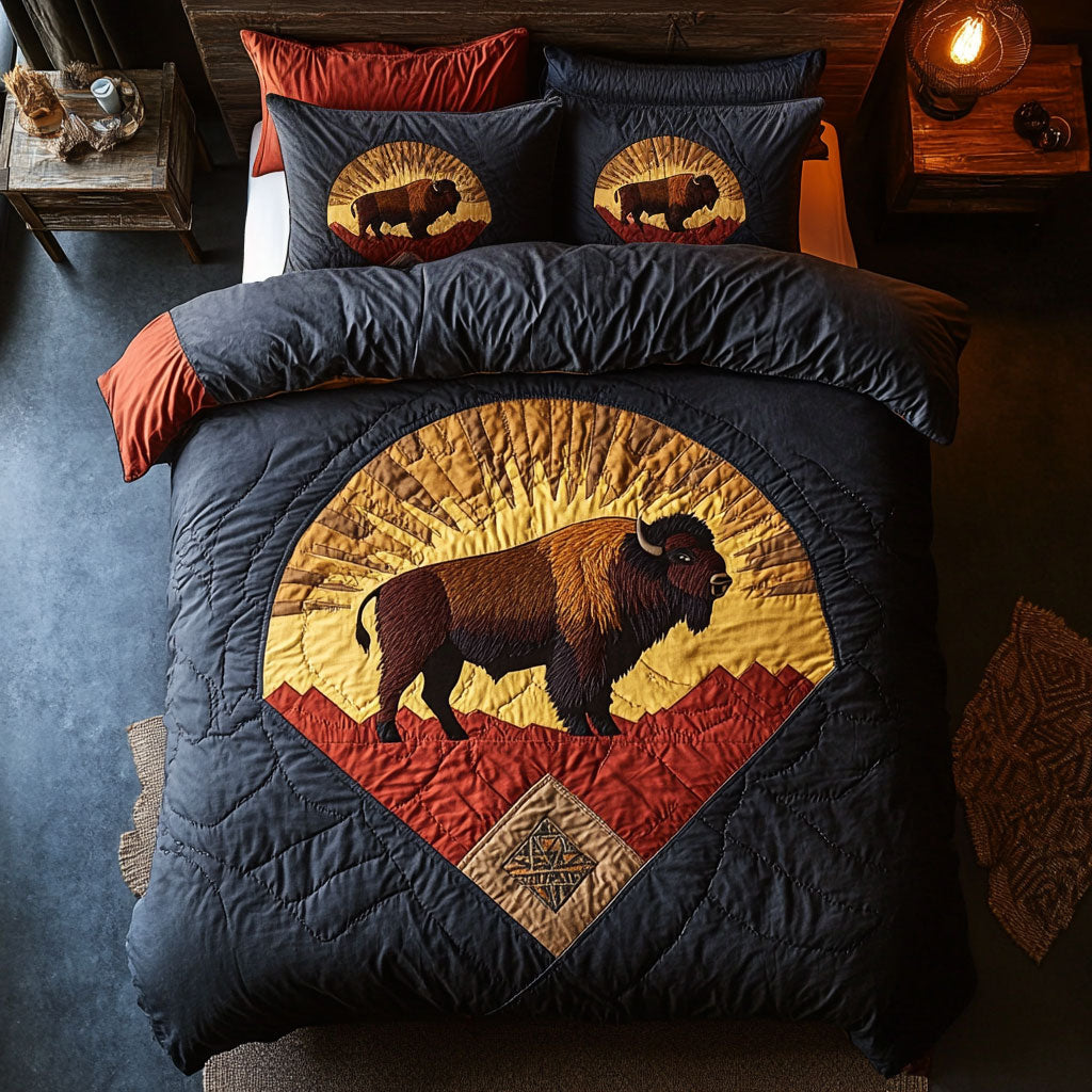 Prairie Flame Bison WN0901061CL Duvet Cover Set