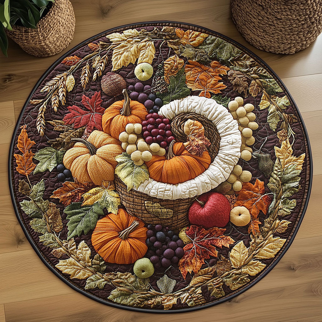 Crisp Harvest WN2508030CL Quilted Round Mat