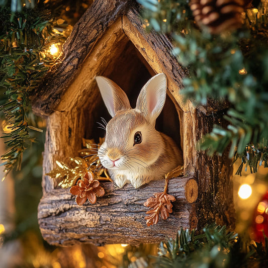 Rabbit Snowy Wonder WN2411071CL Christmas Ornament