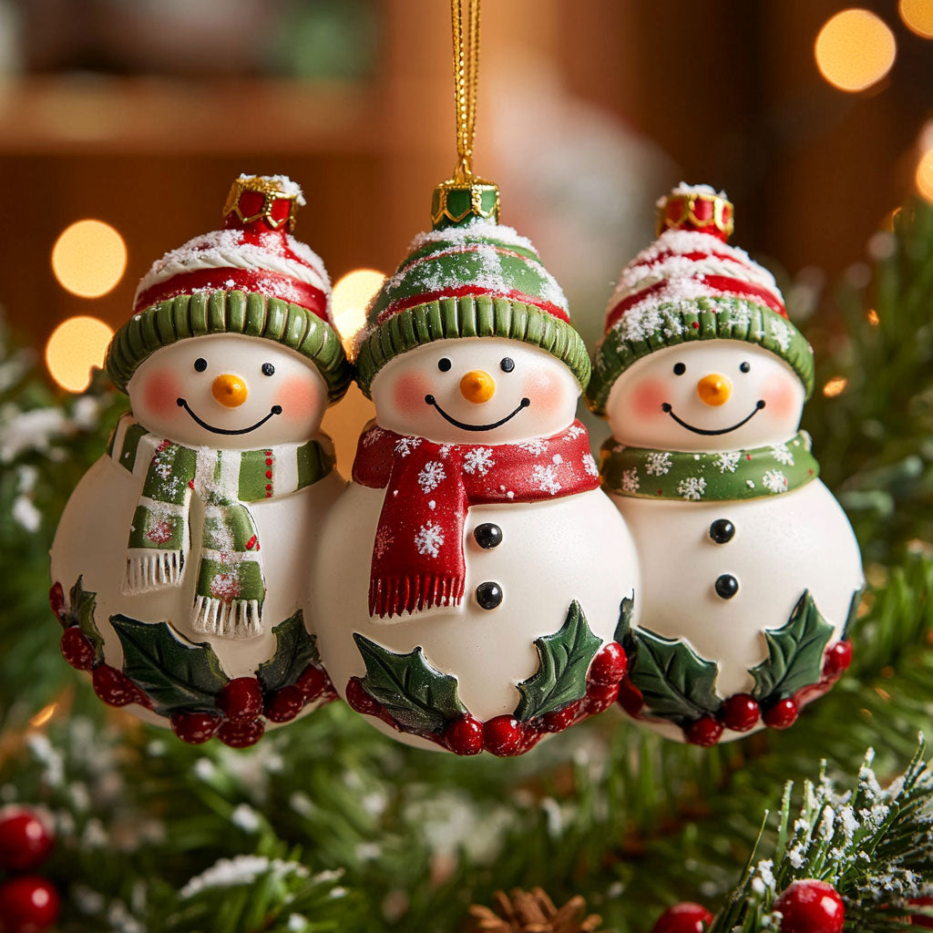 Festive Snowman CW2410030CL Christmas Ornament