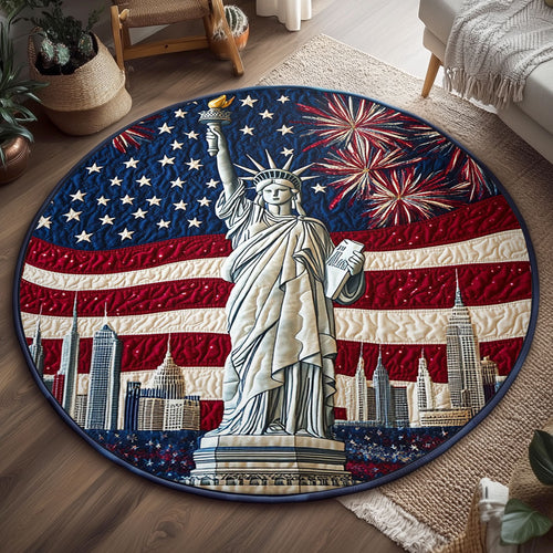 Stars Of Liberty WJ1106047CL Quilted Round Mat