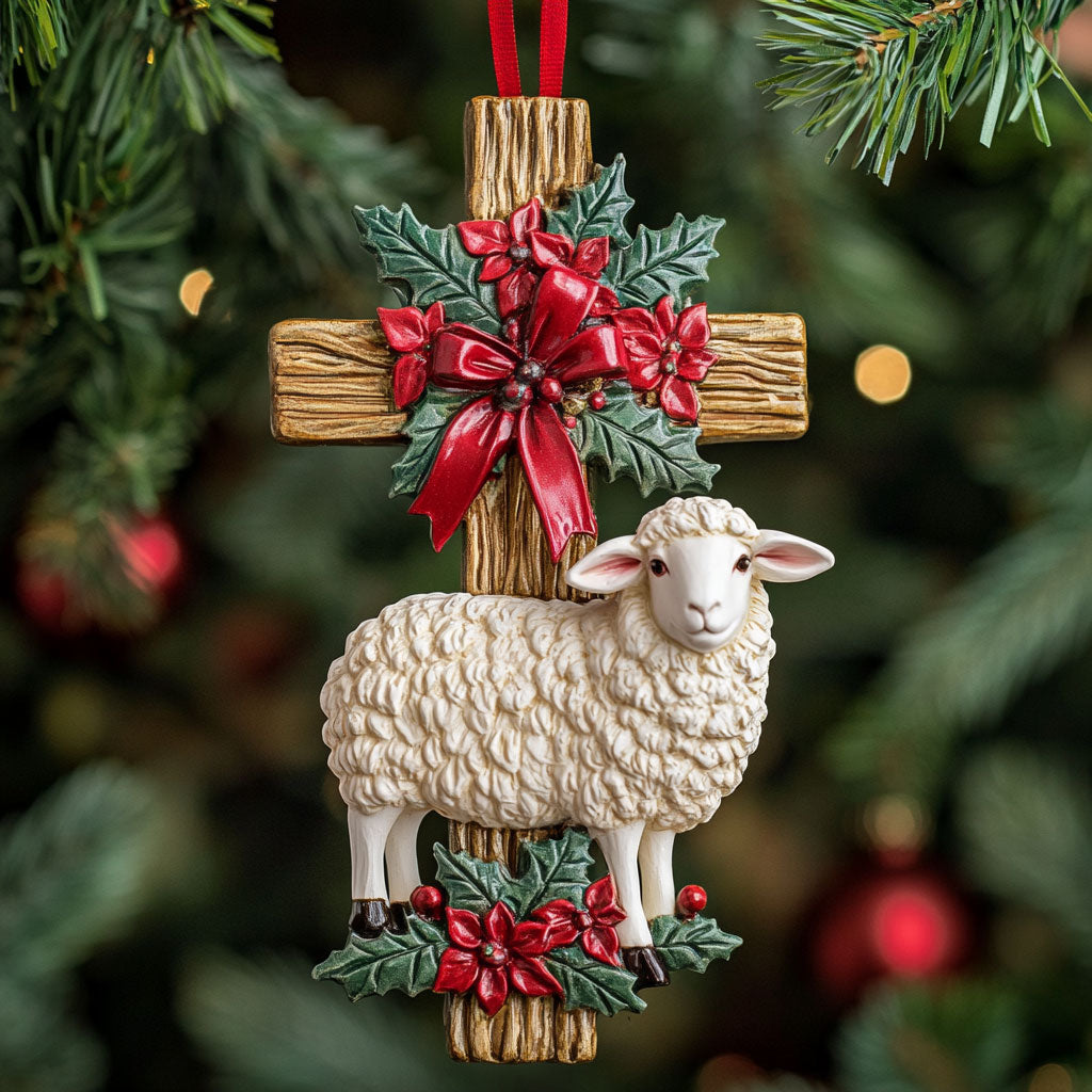 Sacred Light Sheep WN3010054CL Christmas Ornament