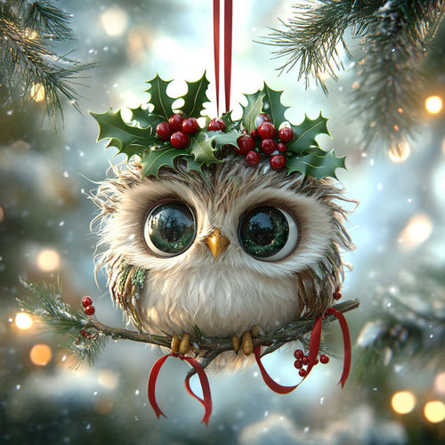 Owl Holiday Spark WN1112051CL Christmas Ornament