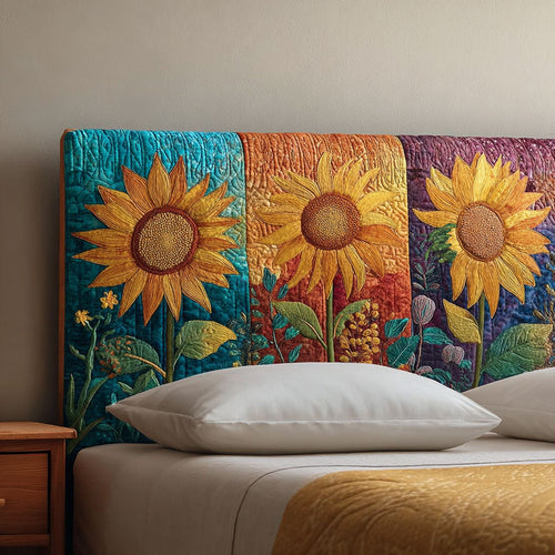 Sunflower Dream CW2912027CL Quilted Headboard Slipcover