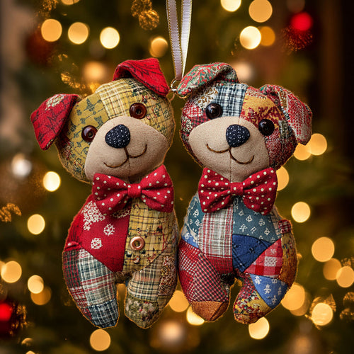 Dog Winter Flannel WN0812028CL Christmas Ornament