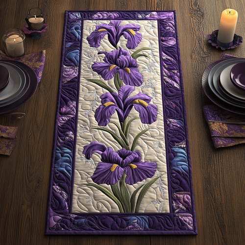 Iris Dream XR2504009CL Quilted Table Runner