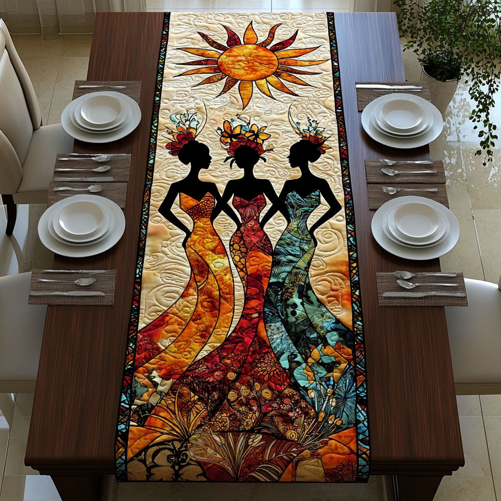 Tribal Dancer WJ0507036CL Quilted Table Runner