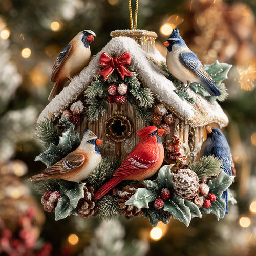 Bird Gathering CW0412073CL Christmas Ornament