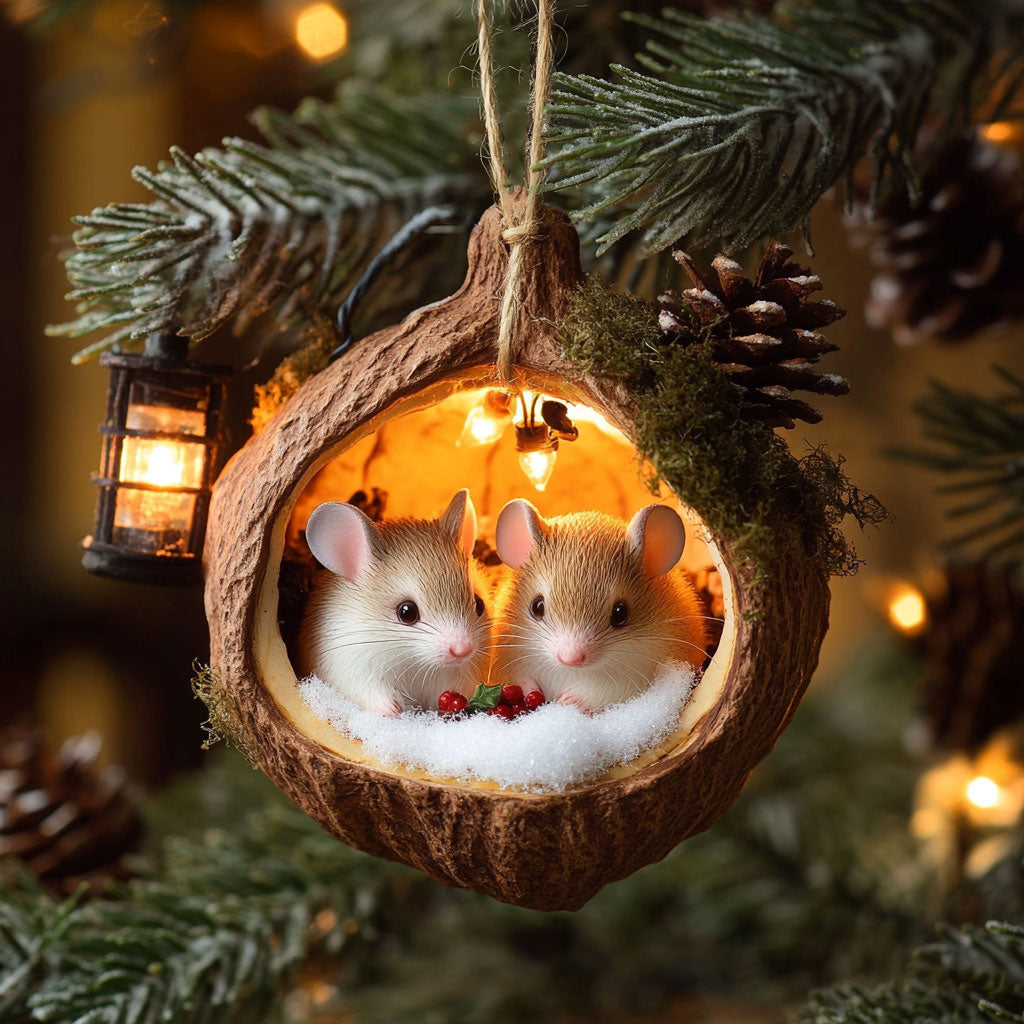 Mouse Cozy Cabin WN2411057CL Christmas Ornament