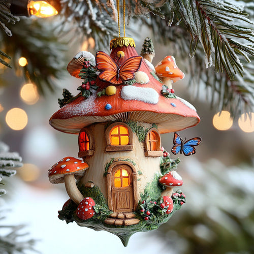 Mushroom Winter Tale WN1112043CL Christmas Ornament