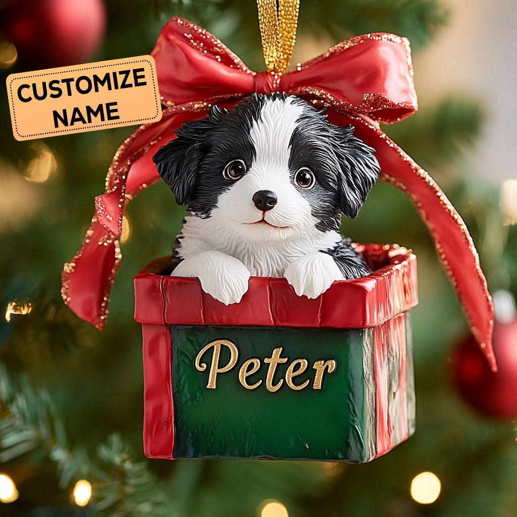 Merry Collie CP2911008CL Personalized Christmas Ornament