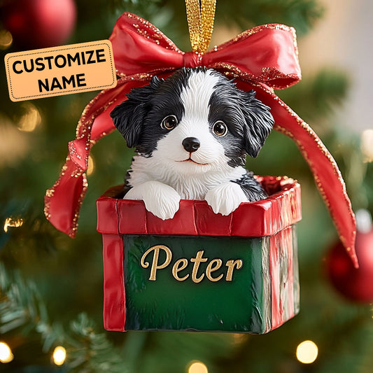 Merry Collie CP2911008CL Personalized Christmas Ornament
