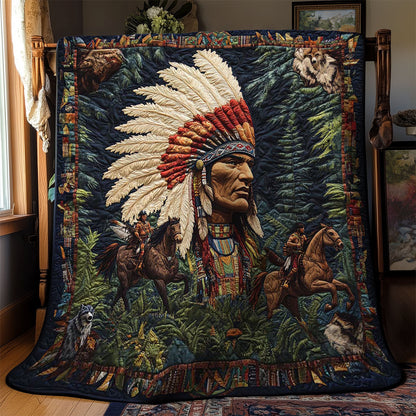 Native Wolf And Steed WN2201008CL Quilt