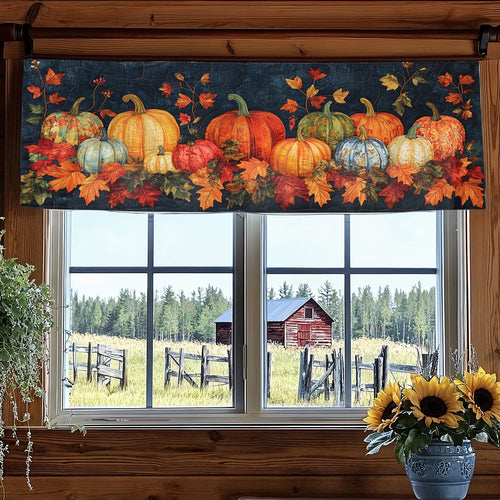 Pumpkin Forest WN2307060CL Quilted Valance
