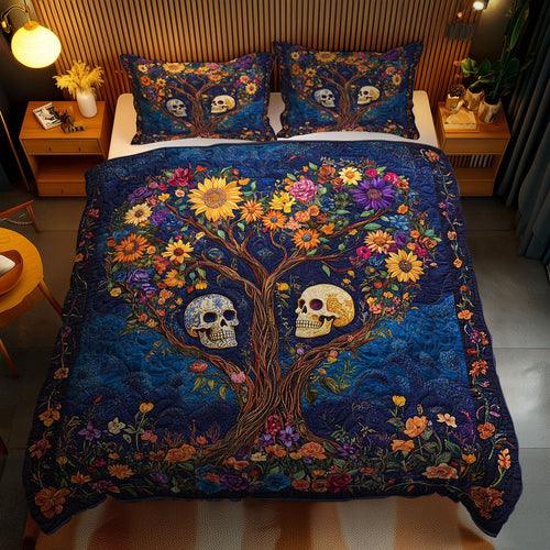 Blooming Skull WN0702059CL Duvet Cover Set