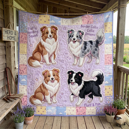 Fluffy Border Collie Dreams WN2805008CL Quilt