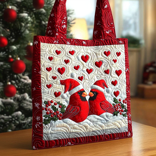 Cardinal Couple QA0112017CL Quilted Tote Bag