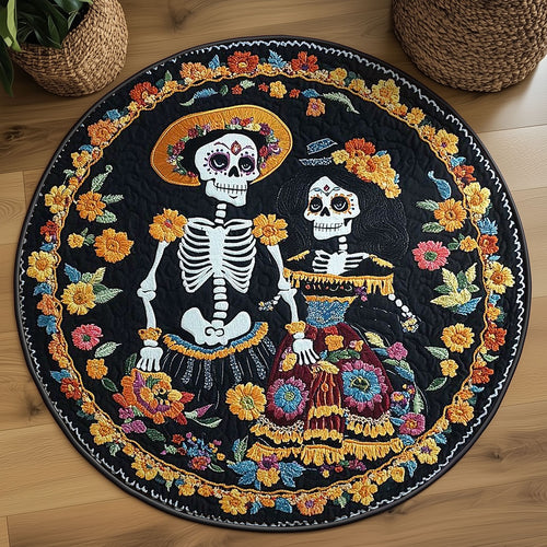 Gothic Skeleton WN0805067CL Quilted Round Mat