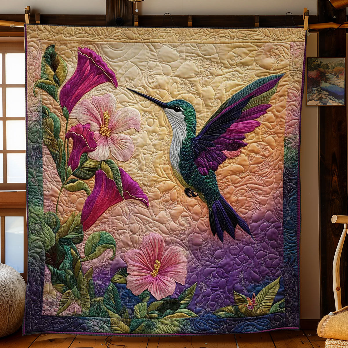 Hummingbird Haven WN0802041CL Quilt