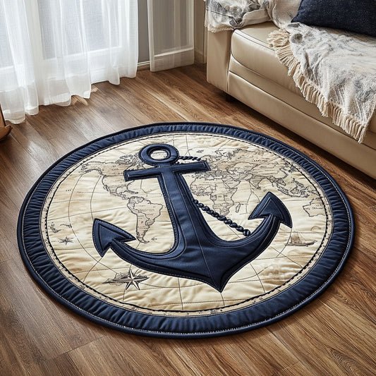 Sea Breeze CP0110051CL Quilted Round Mat
