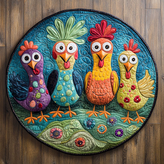 Chicken Berry WN1406027CL Quilted Round Mat