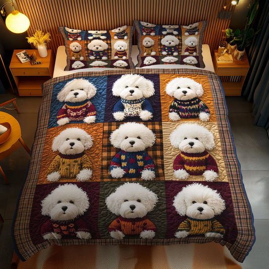 Cozy Bichon Frise WN1303130CL Duvet Cover Set