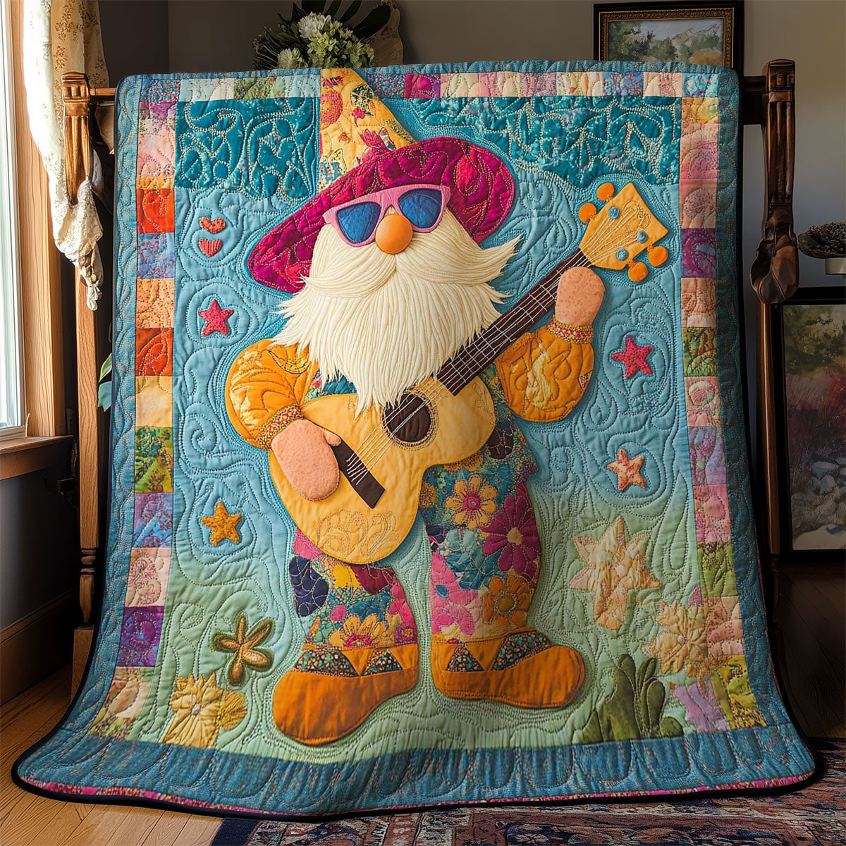 Peaceful Gnome WN1501064CL Quilt