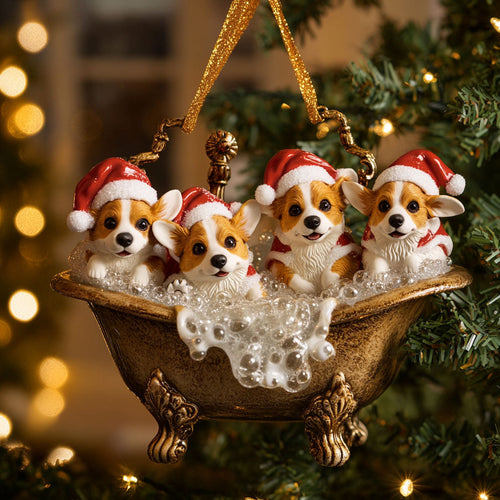Corgi Cheer Time WN1610051CL Christmas Ornament