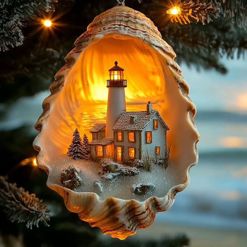 Lighthouse Winter Magic WN0912034CL Christmas Ornament