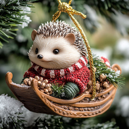 Hedgehog Christmas Swing WN1112025CL Christmas Ornament