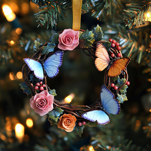 Butterfly Bloom Ring WN0812001CL Christmas Ornament