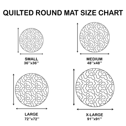 Yin Yang Dragon WN1703019CL Quilted Round Mat