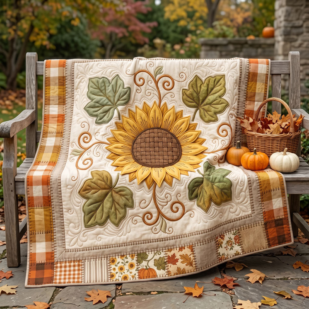 Autumn Sunflower Harvest WN2606002CL Quilt