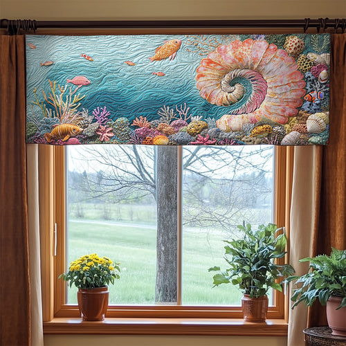 Seashell Tranquility WN2306046CL Quilted Valance