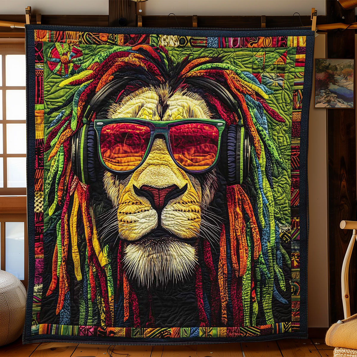 African Lion Vibes WN2402011CL Quilt