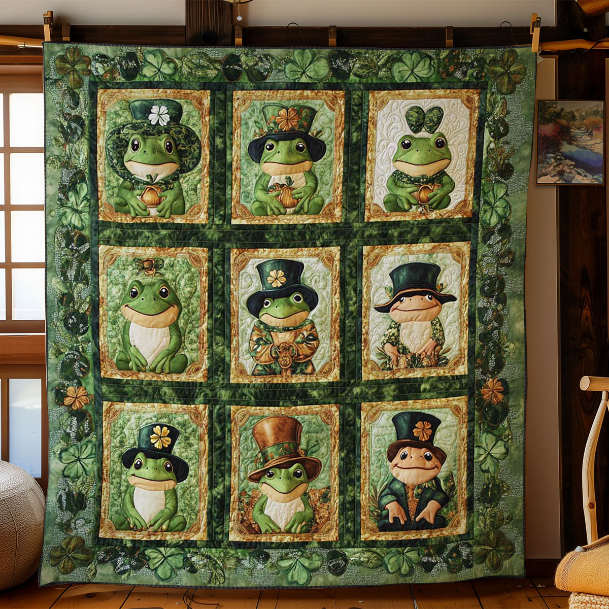 Irish Frog WN0402060CL Quilt