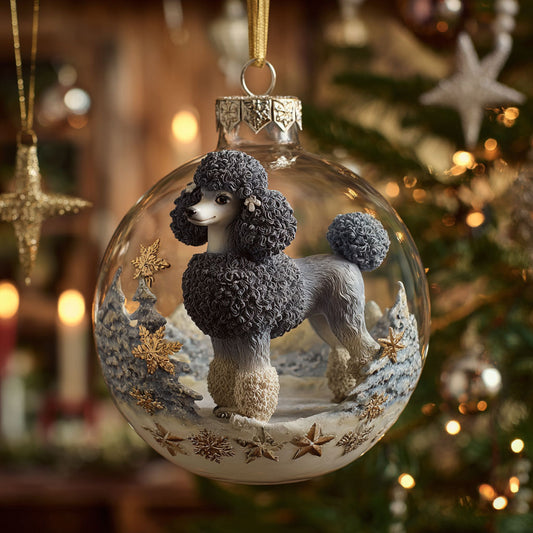 Poodle Winter Charm CW0112046CL Christmas Ornament