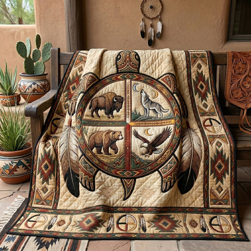 Spirit Turtle Circle WN0506017CL Quilt