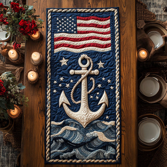Anchor Patriot WN0906073CL Quilted Table Runner
