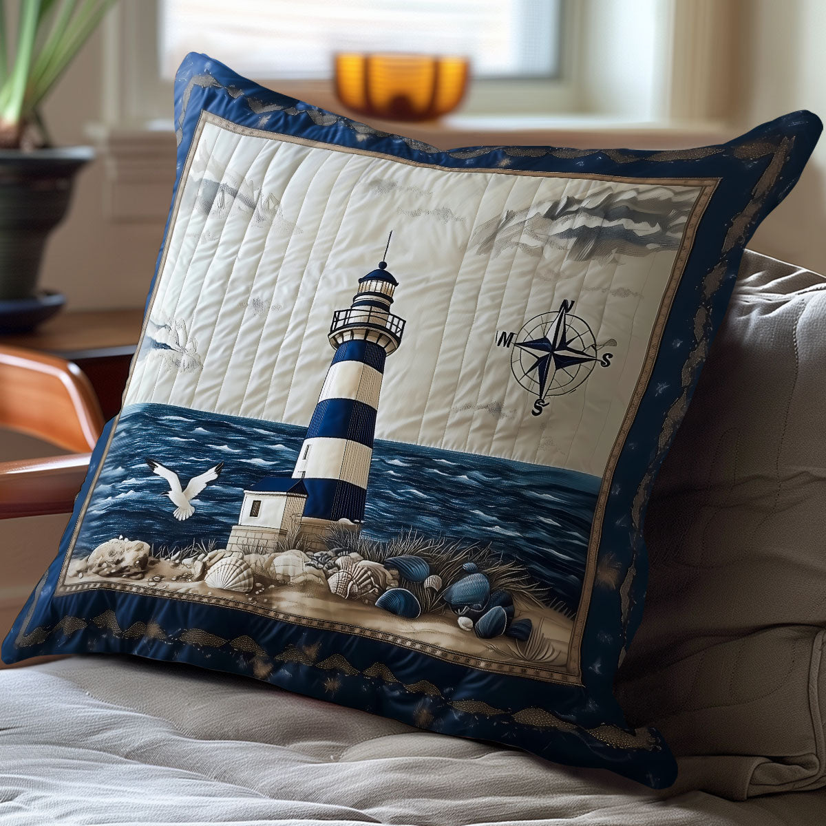 Everlasting Lighthouse WN1704051CL Quilt Pillow Case