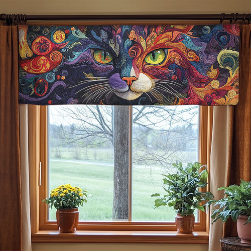 Boho Cat Dream WN1806001CL Quilted Valance
