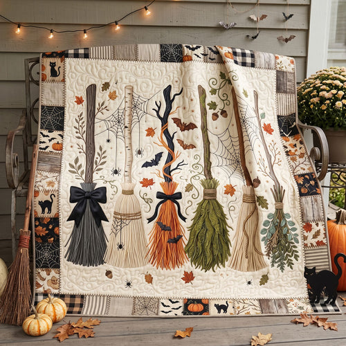 Enchanted Halloween Brooms WN2606007CL Quilt