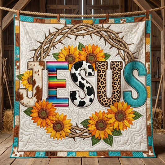 Sunflower Jesus Faith WN1704016CL Quilt