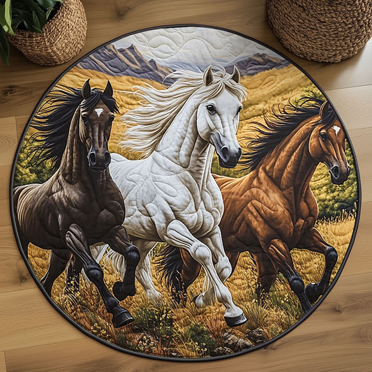 The Mustang Trio WJ1606051CL Quilted Round Mat