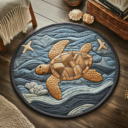 Turtle Dreams WN0104057CL Quilted Round Mat