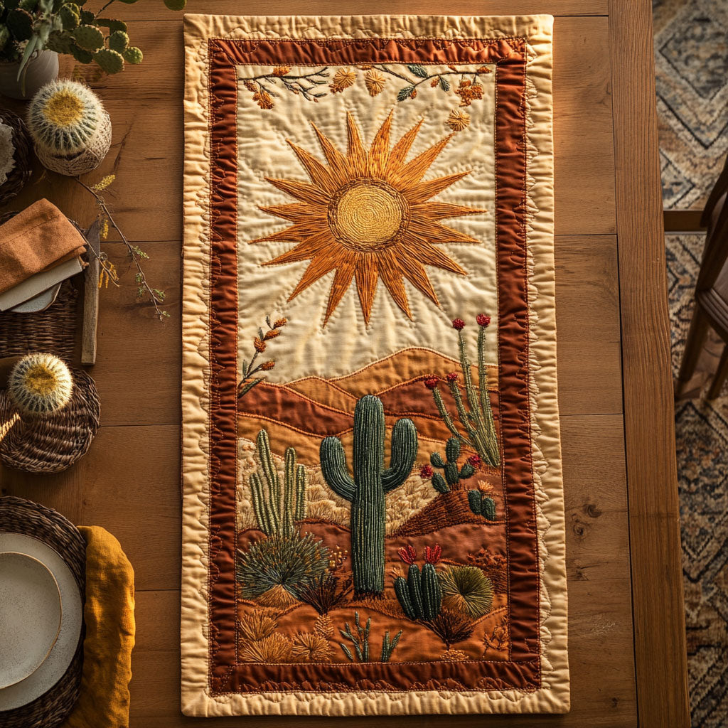 Cactus Whisper WN1106029CL Quilted Table Runner