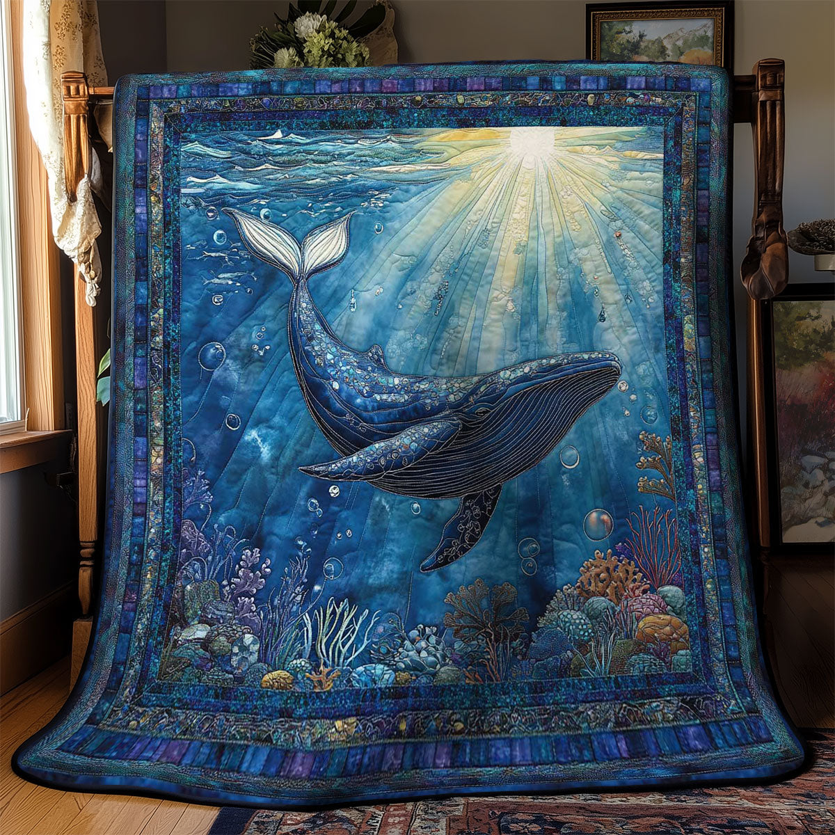 Majestic Whales WN0803061CL Quilt