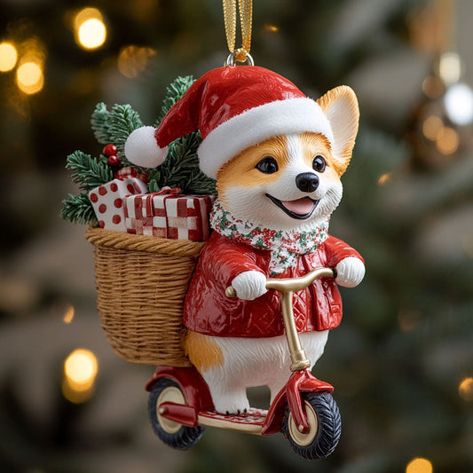 Merry Corgi CP2411092CL Christmas Ornament
